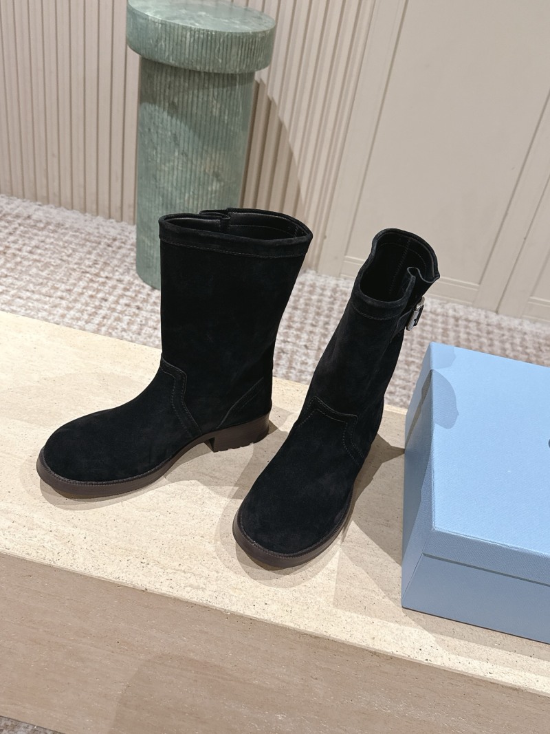 Женские ботильоны Prada черного цвета