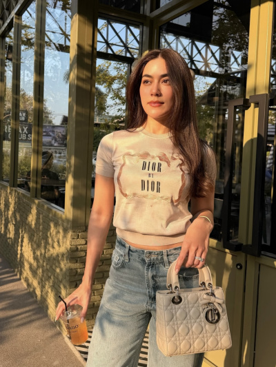 Женский вязаный топ Dior с вышивкой