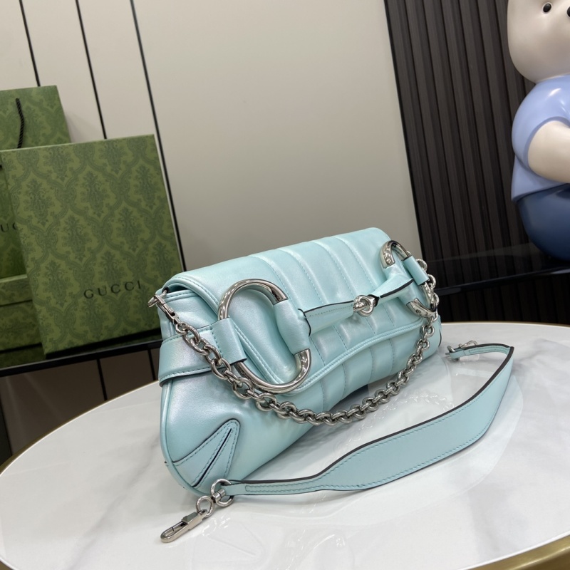 Сумка Gucci 764255 бирюзовая с цепочкой