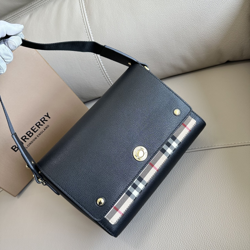 Сумка через плечо Burberry с фактурной кожей и клетчатым принтом