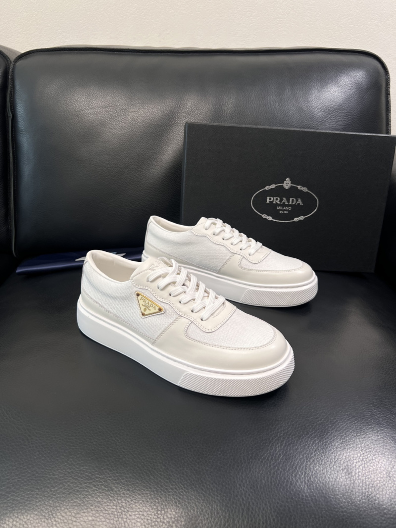 Мужские кроссовки Prada из кожи и ткани