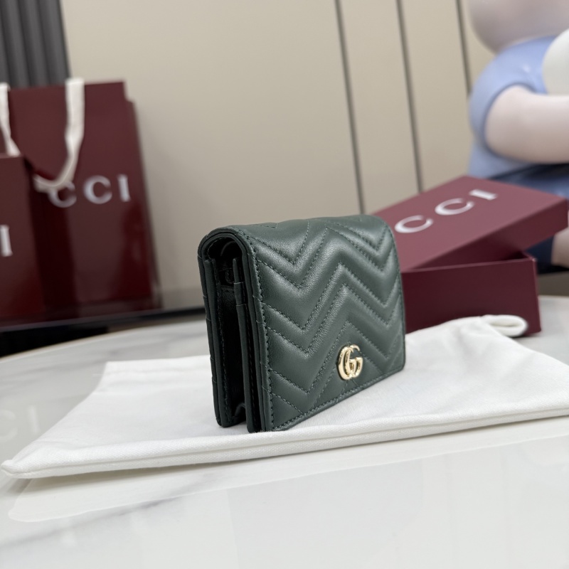Кошелек Gucci зеленый с логотипом GG