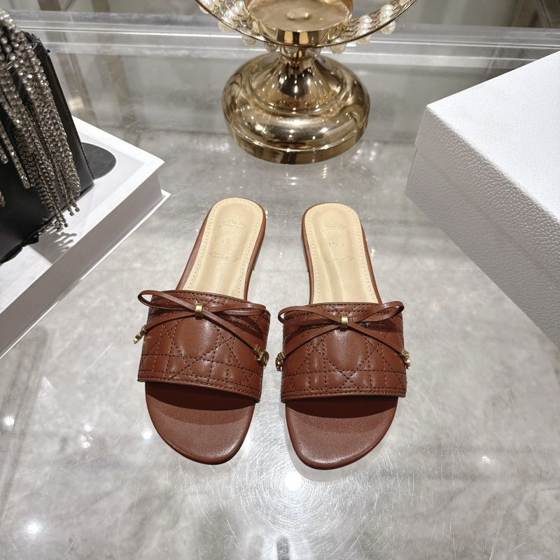 Женские кожаные босоножки с бантом Dior