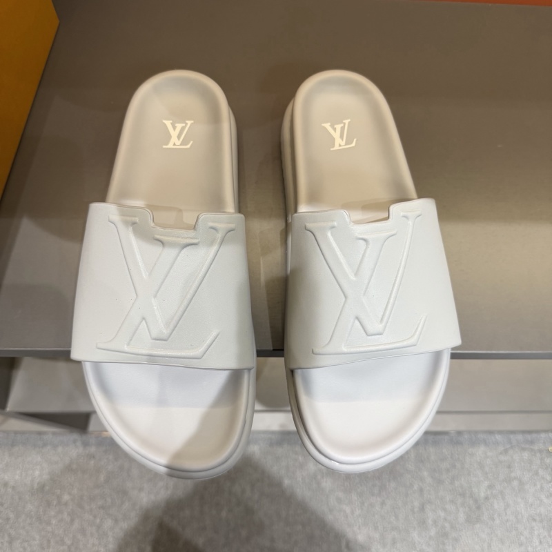 Мужские шлепанцы с логотипом LV, белые Louis Vuitton