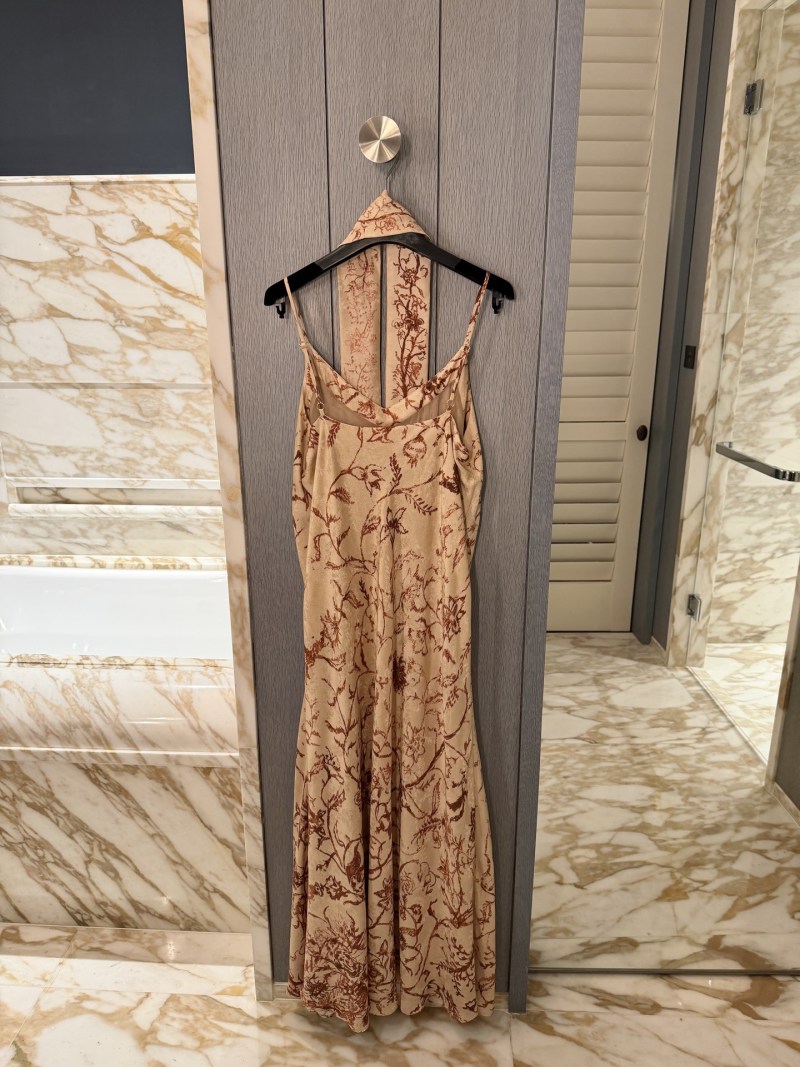 Вечернее платье с принтом и поясом Dolce & Gabbana