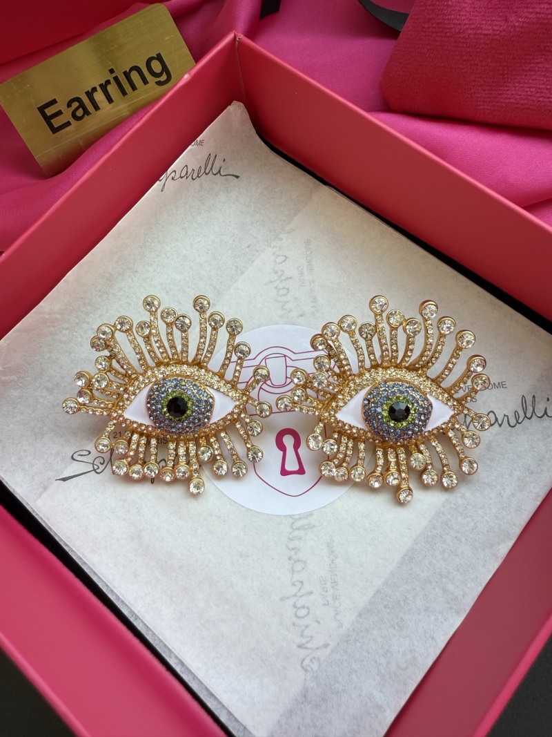 Серьги в виде глаз с кристаллами Schiaparelli