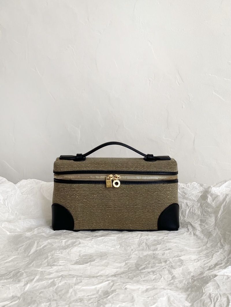 Сумка Loro Piana из ткани с черными вставками