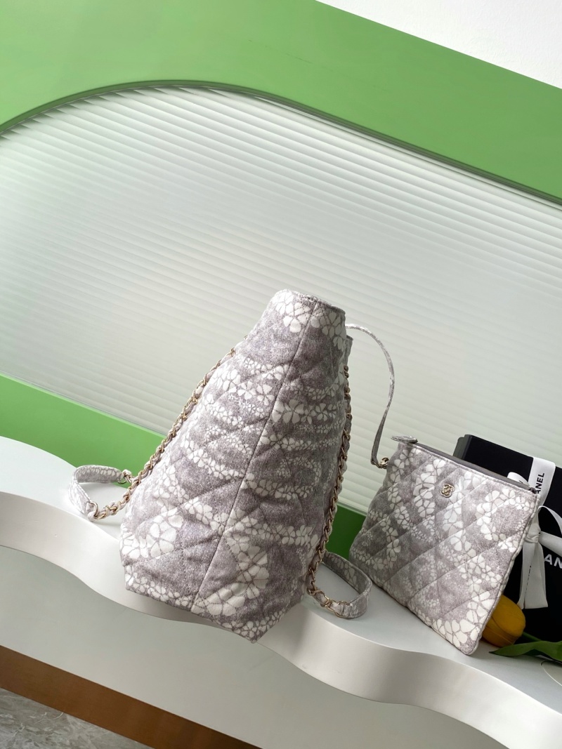 Женская пляжная сумка с цветочным принтом Chanel