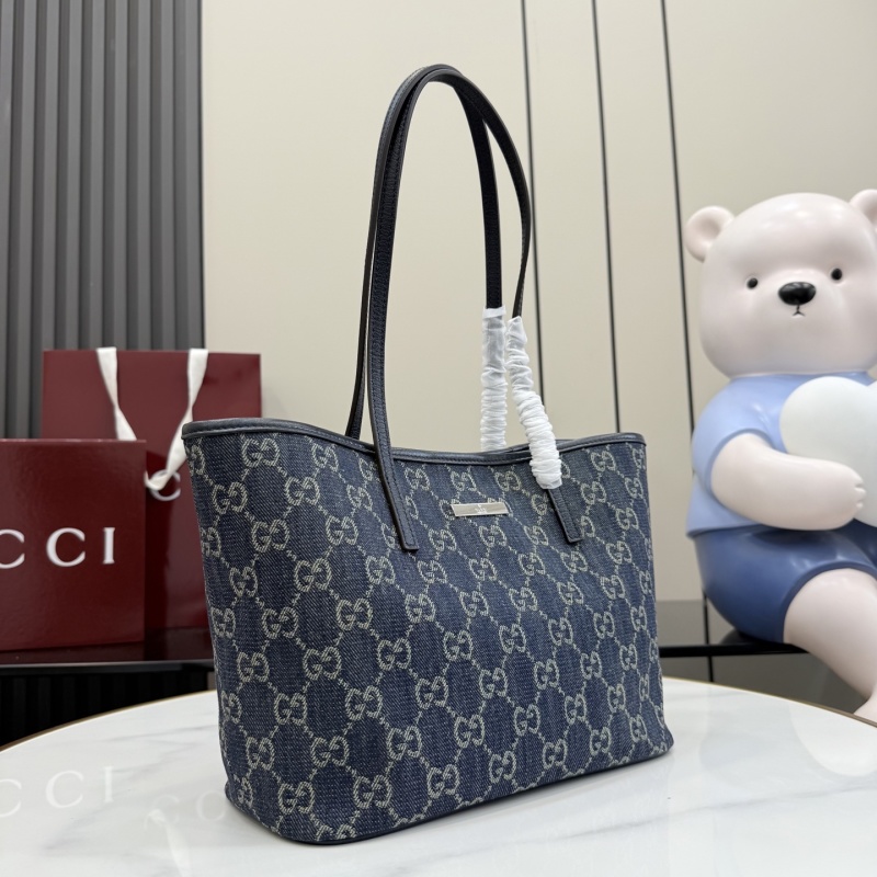 Сумка-тоут Gucci из денима с принтом