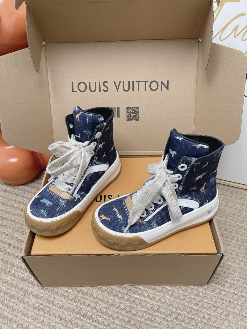 Женские кроссовки Louis Vuitton с принтом и толстым каблуком