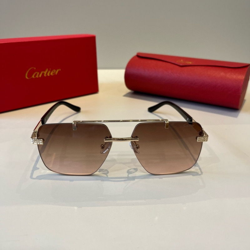 Солнцезащитные очки Cartier в металлической оправе