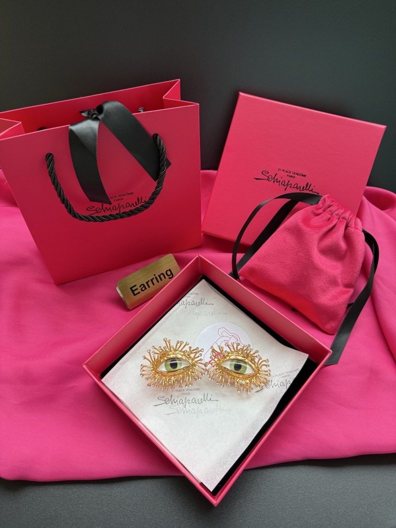 Серьги в виде глаз с кристаллами Schiaparelli