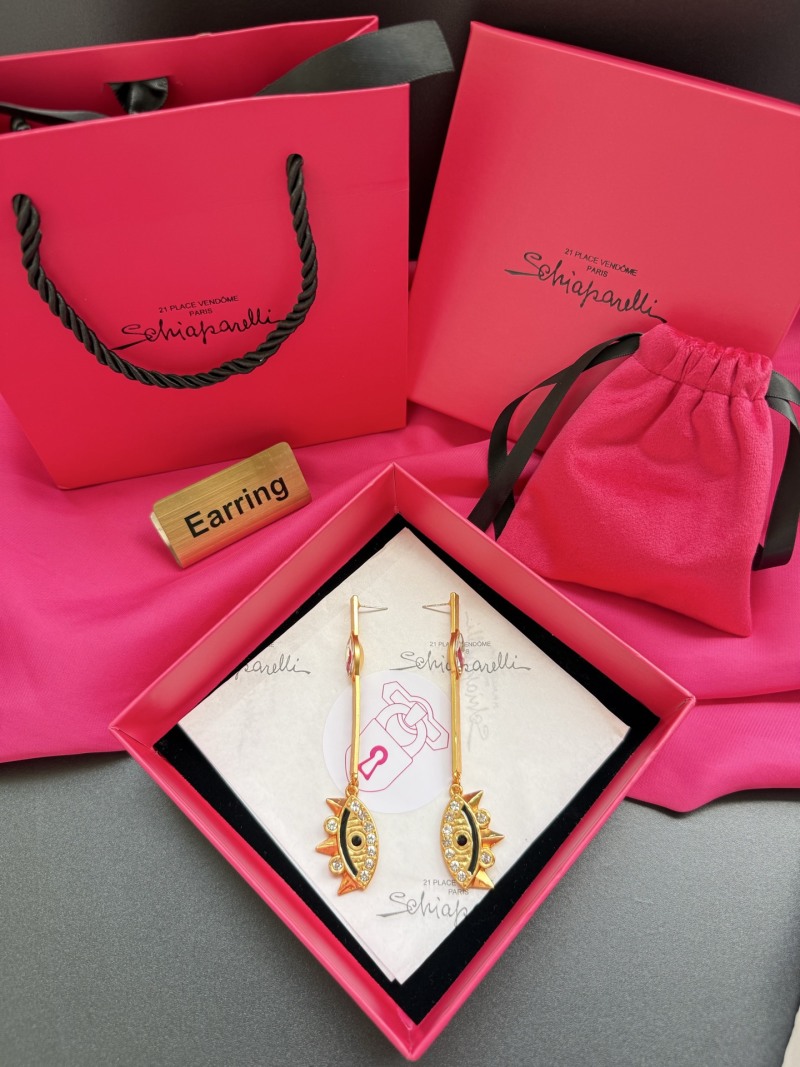 Серьги с глазом-застёжкой Schiaparelli