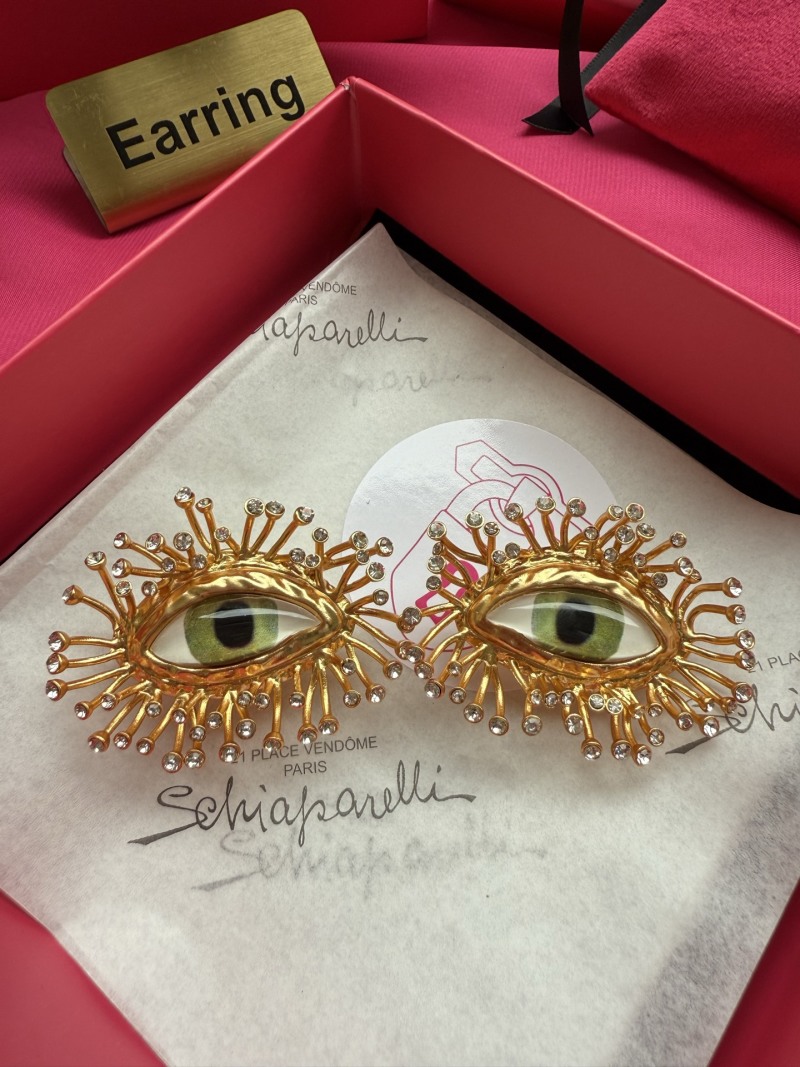Серьги в виде глаз с кристаллами Schiaparelli