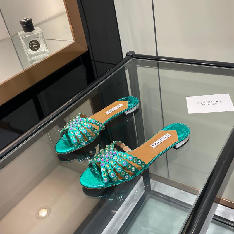 Сандалии женские Aquazzura со стразами