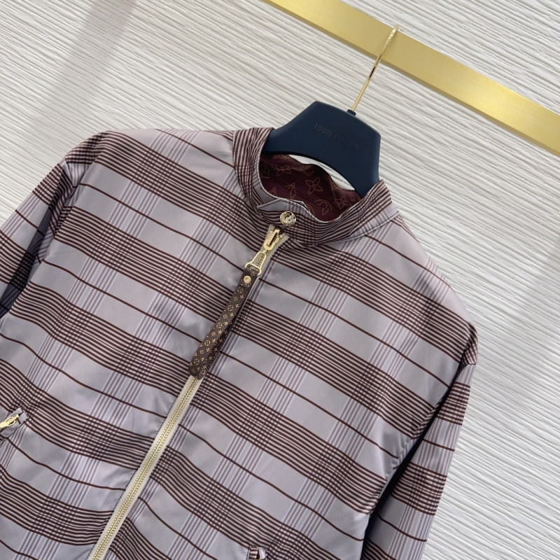 Женский двусторонний бомбер в клетку Louis Vuitton