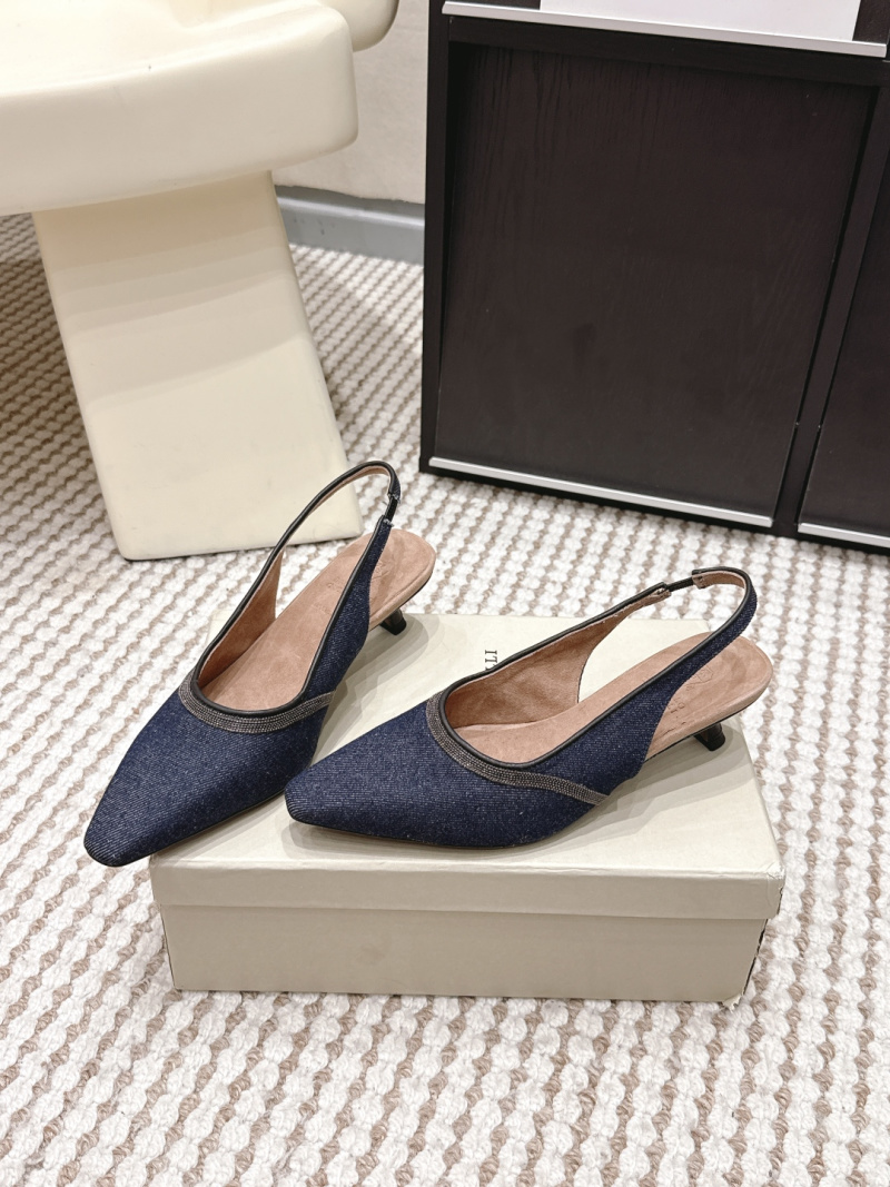 Женские туфли Brunello Cucinelli с ремешком на пятку