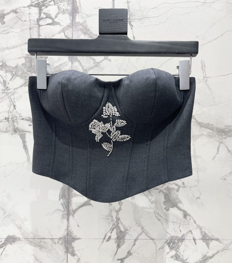 Женское бандо Saint Laurent с корсетным поясом