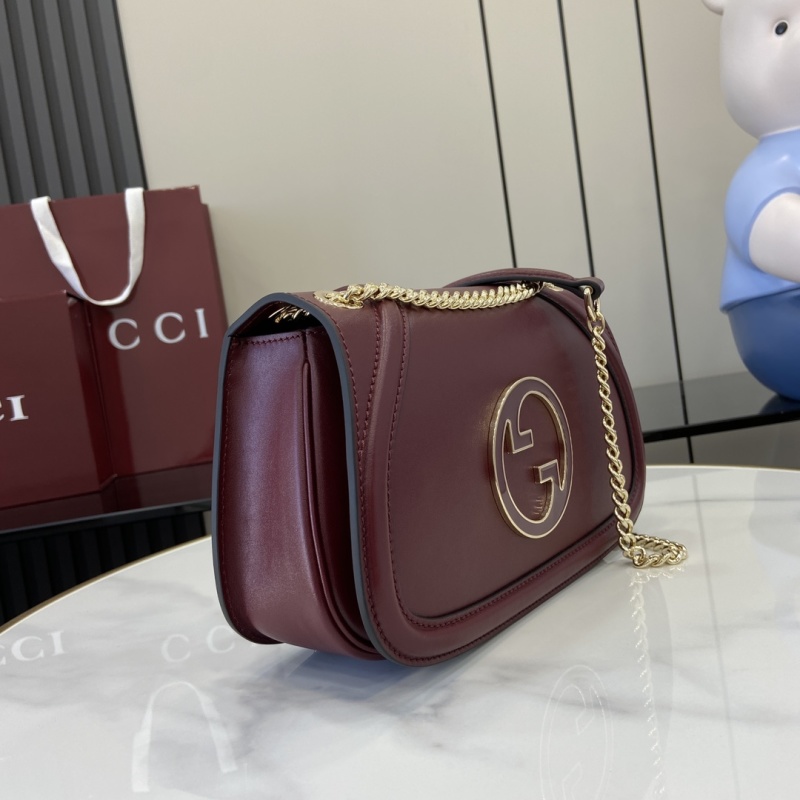 Сумка Gucci бордовая с цепочкой