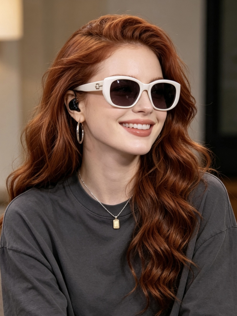 Солнцезащитные очки Gucci, белая оправа