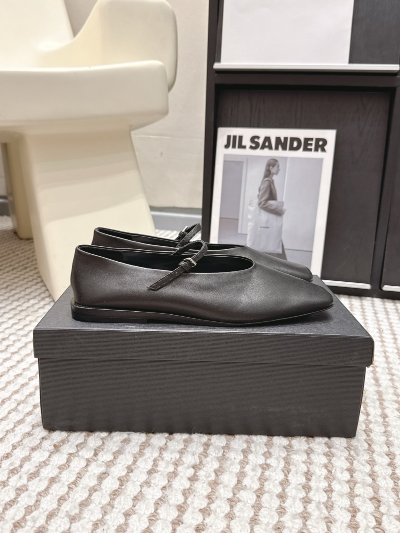 Женские черные кожаные туфли с квадратным носком и ремешком Jil Sander