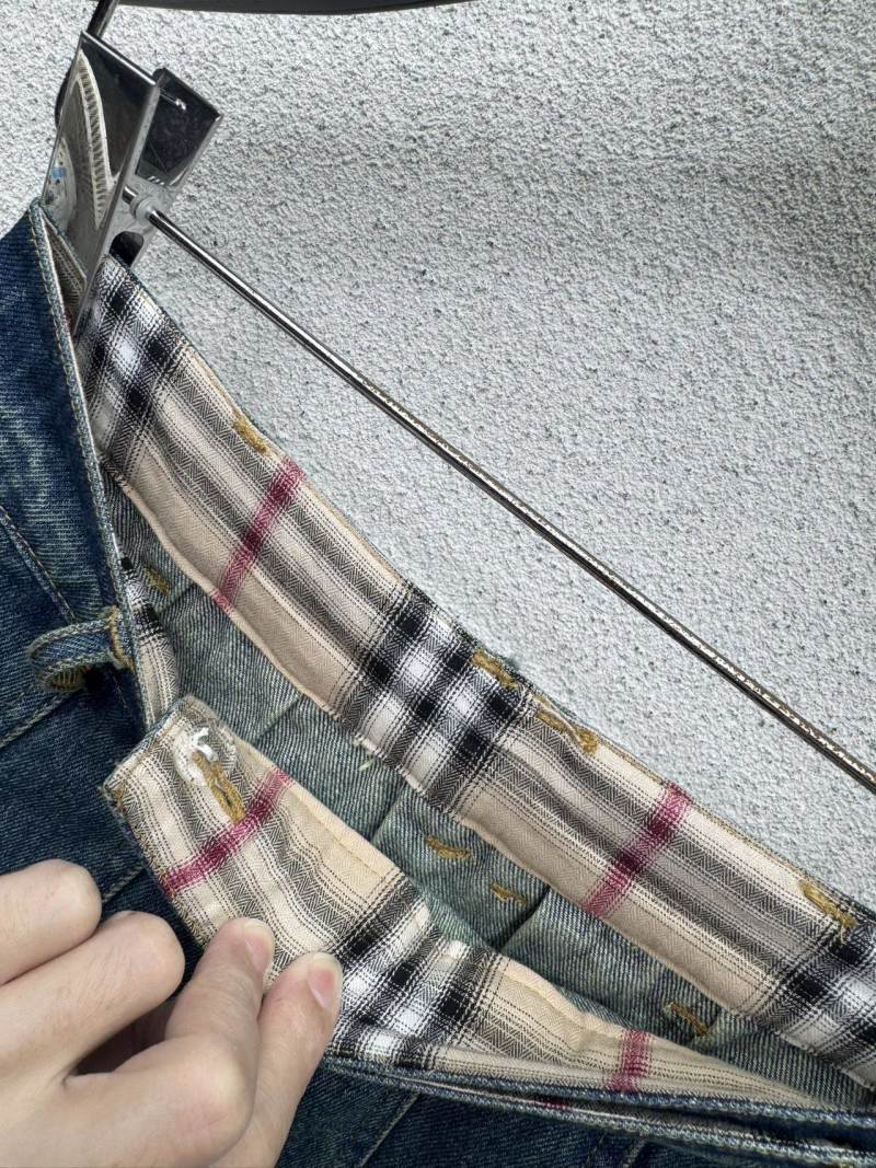 Юбка-плиссе из денима Burberry