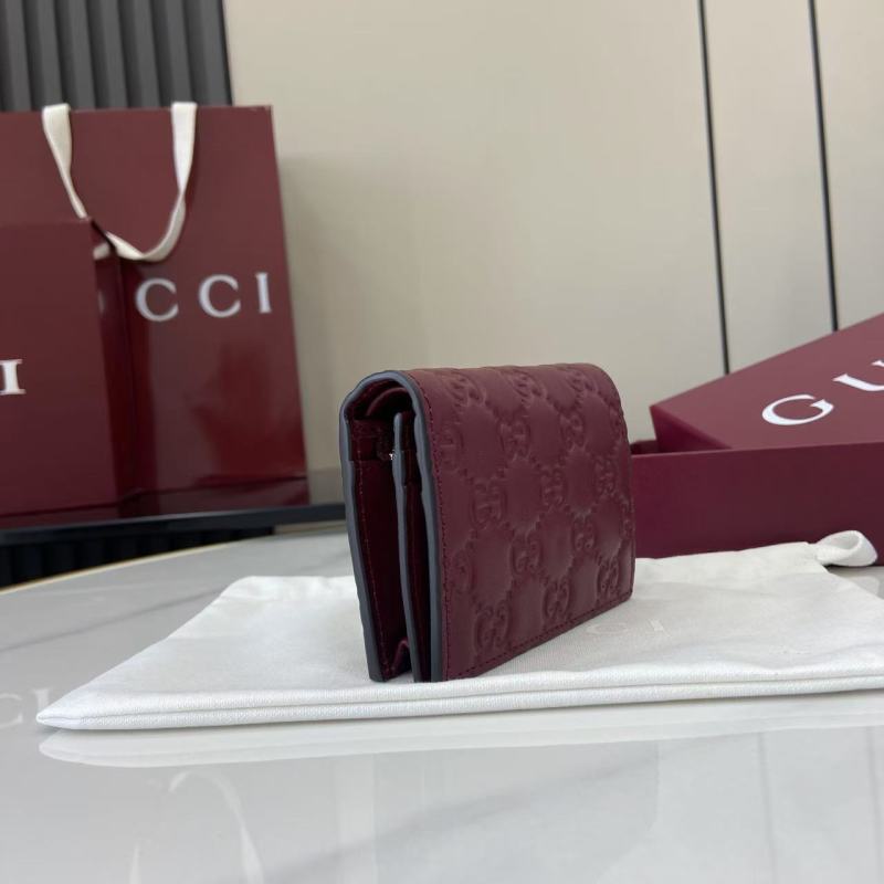 Портмоне Gucci бордовое с монограммой