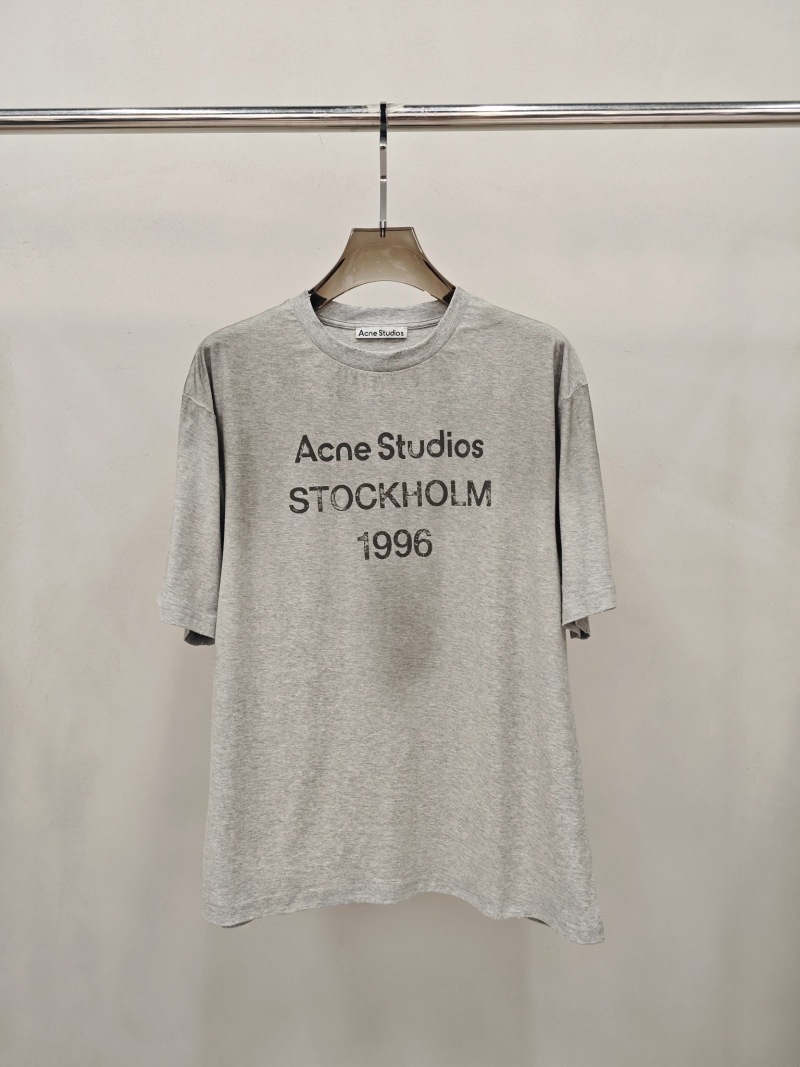 Футболка Acne Studios серая с принтом