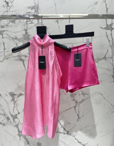 Блуза Saint Laurent женская розовая