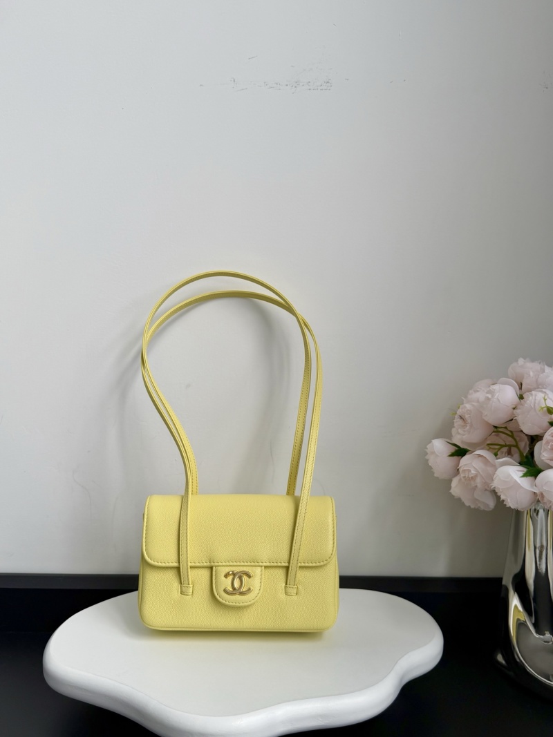 Сумка женская желтая Preppy Coco Chanel