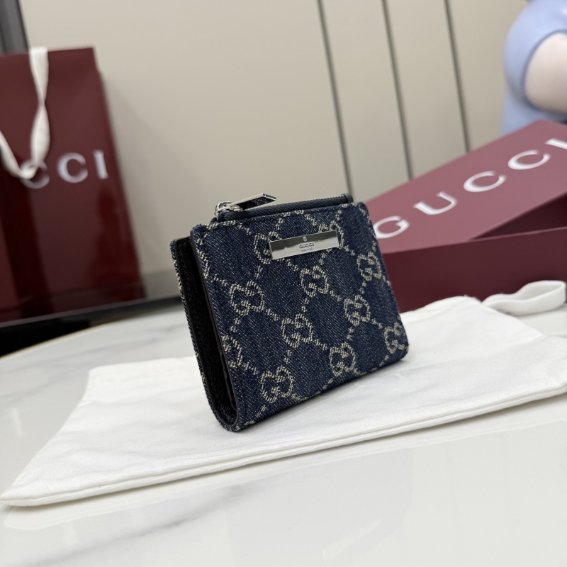 Портмоне Gucci из денима с логотипом