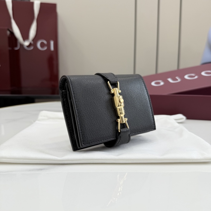Черное портмоне Gucci с пряжкой