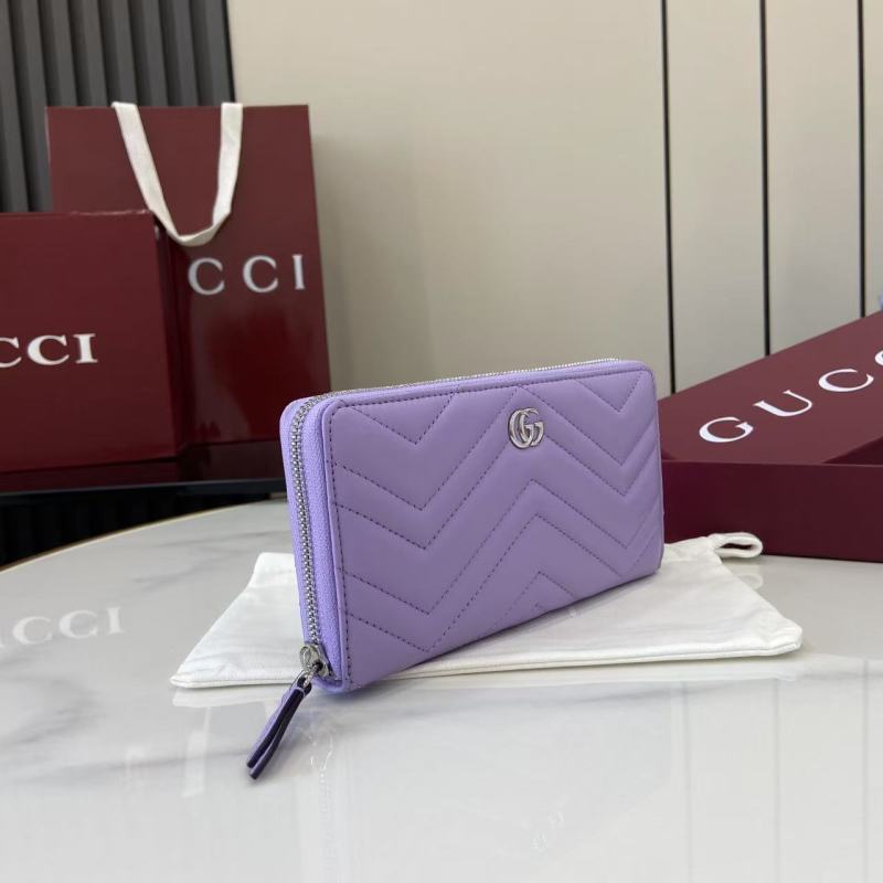 Портмоне Gucci фиолетовое с молнией