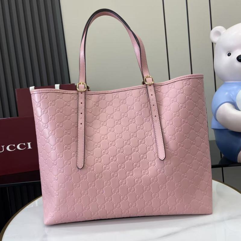 Сумка-тоут Gucci розовая с монограммой