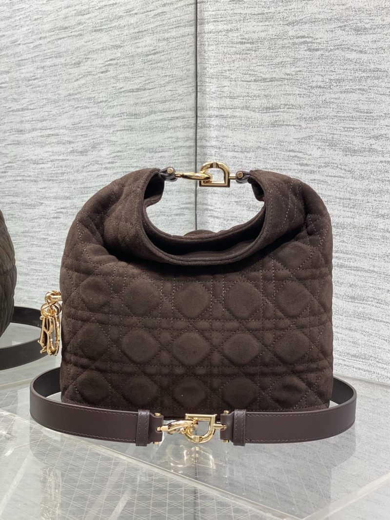 Сумка Dior Brown Quilted Suede