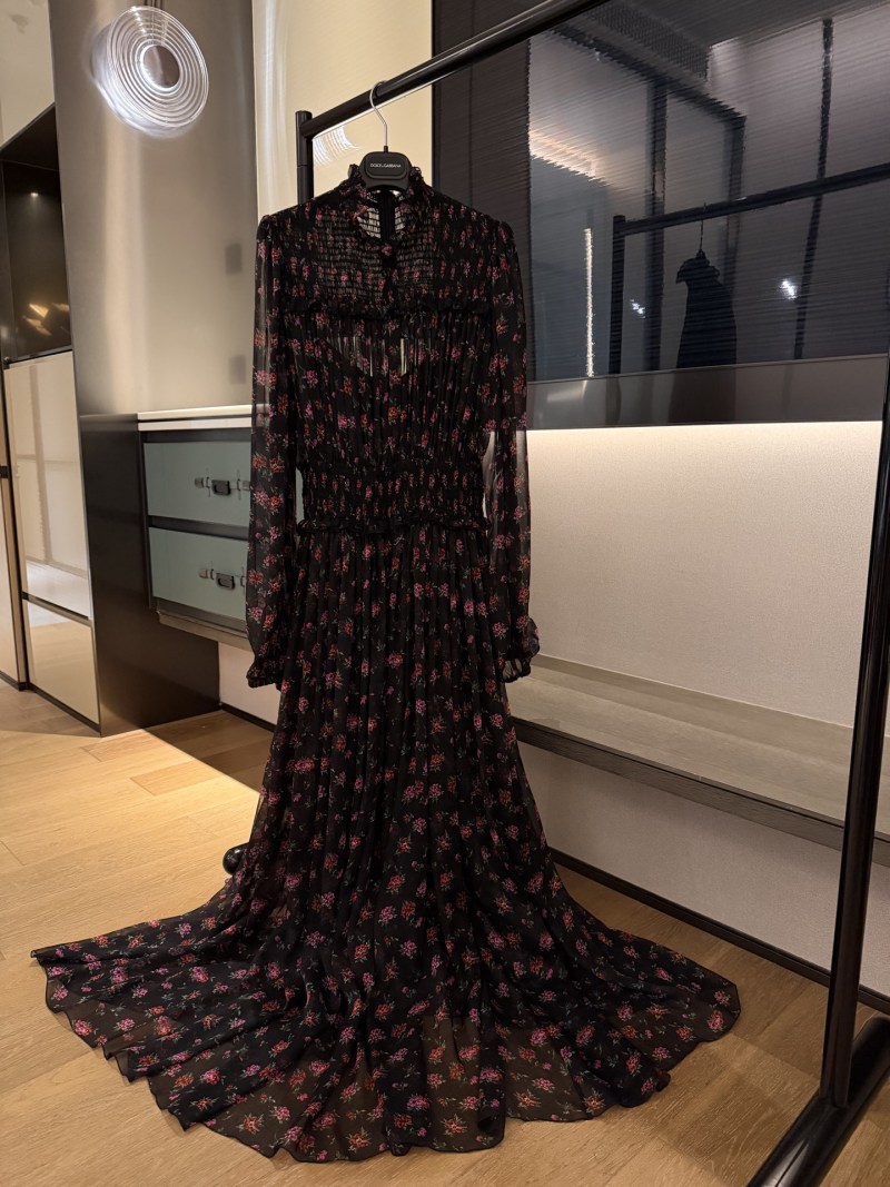 Вечернее платье с цветочным принтом Dolce & Gabbana