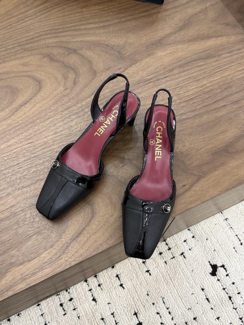 Женские черные сандалии Chanel