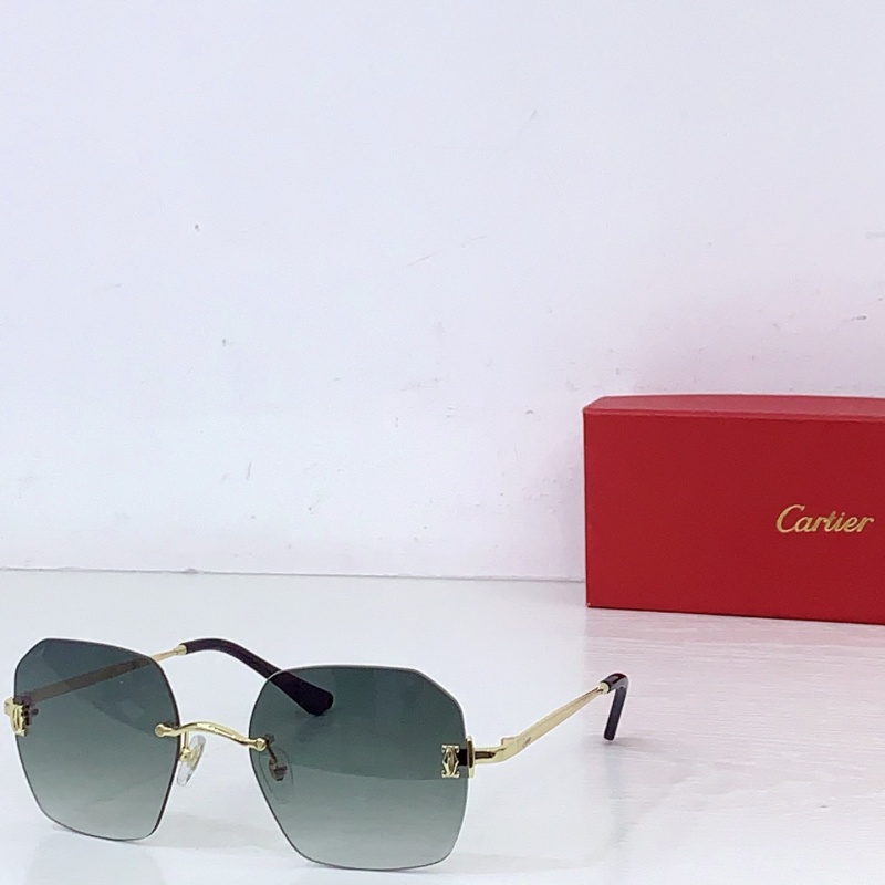 Солнцезащитные очки без оправы с градиентными линзами Cartier