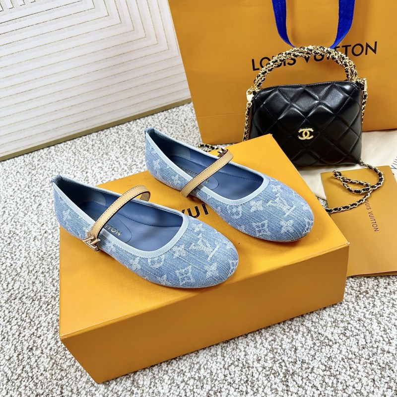 Женские балетки Romy из джинсовой ткани Louis Vuitton