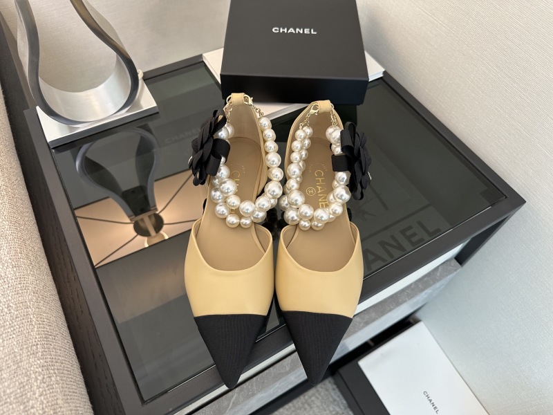 Балетки Chanel с жемчужным декором