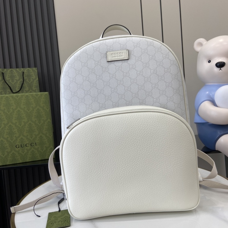 Рюкзак Gucci белый с монограммой