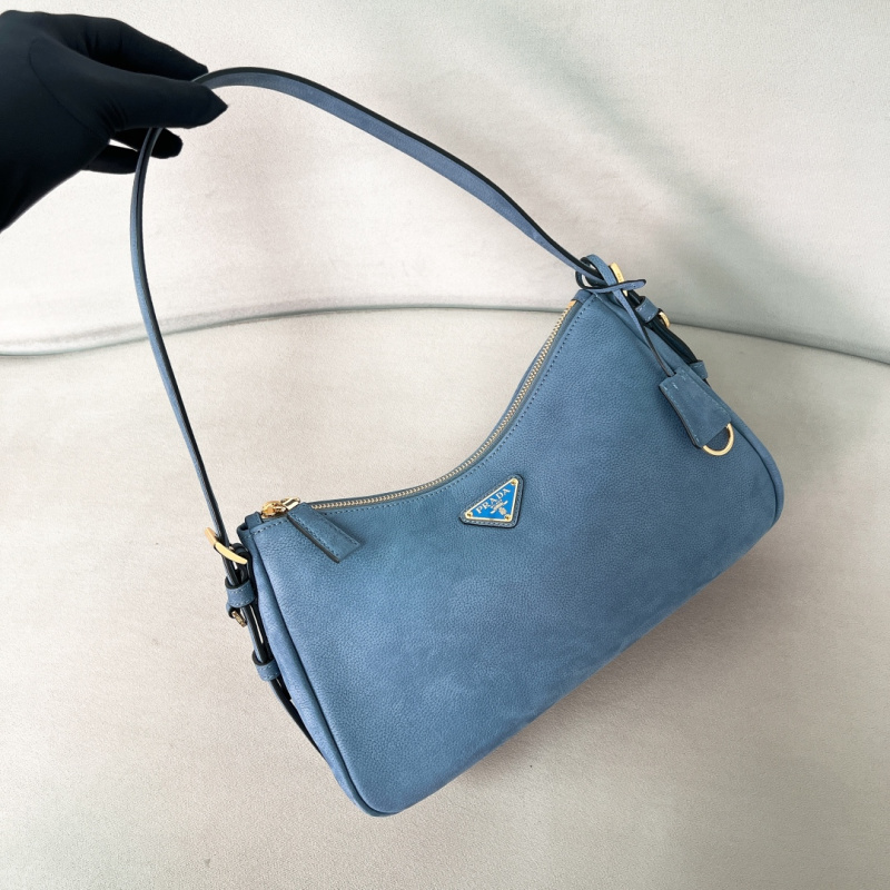 Сумка женская Prada синяя из натуральной кожи