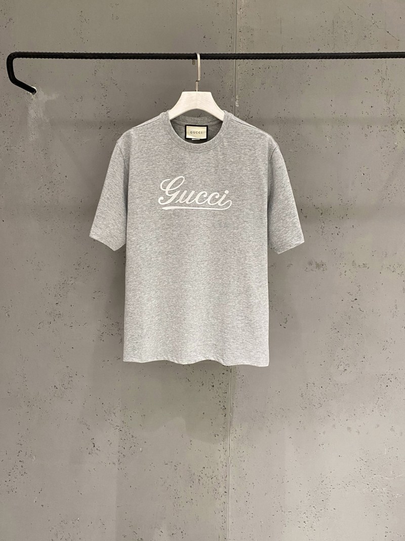 Футболка Gucci серая с логотипом