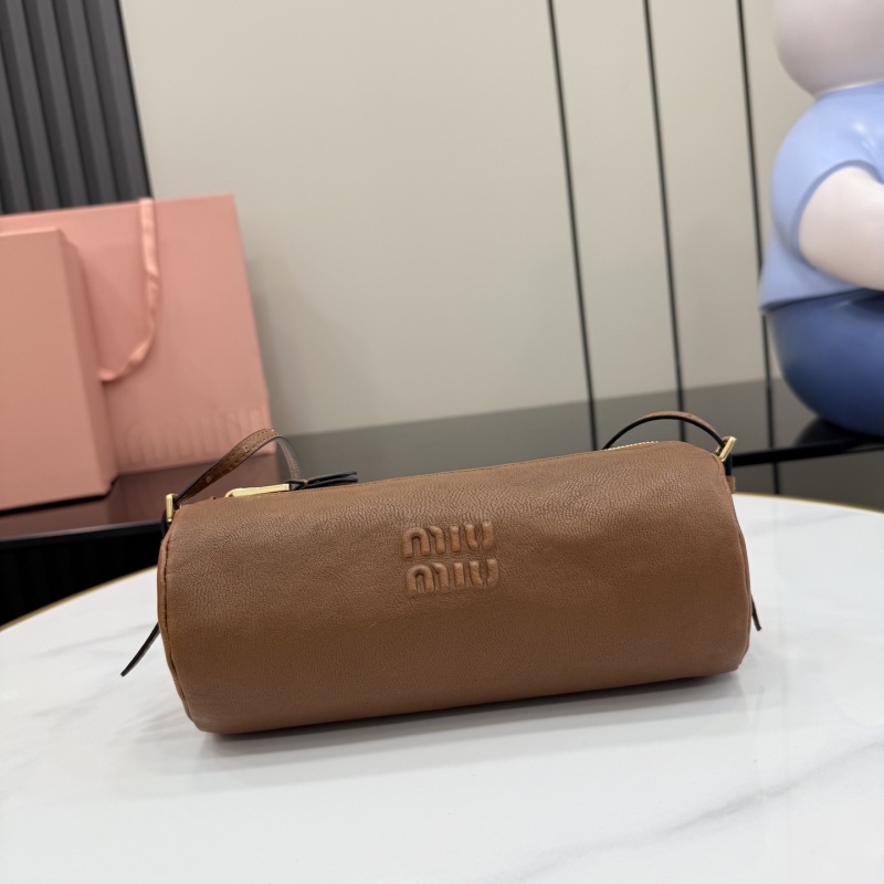 Сумка-цилиндр Miu Miu коричневый