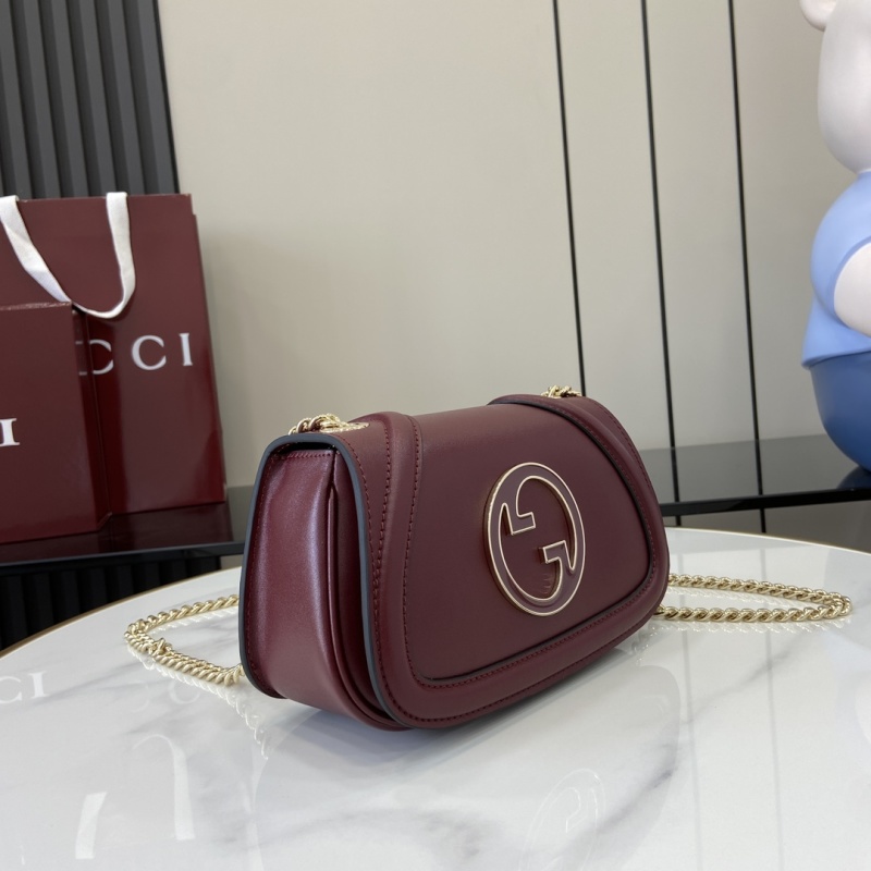 Сумка Gucci бордовая с цепочкой