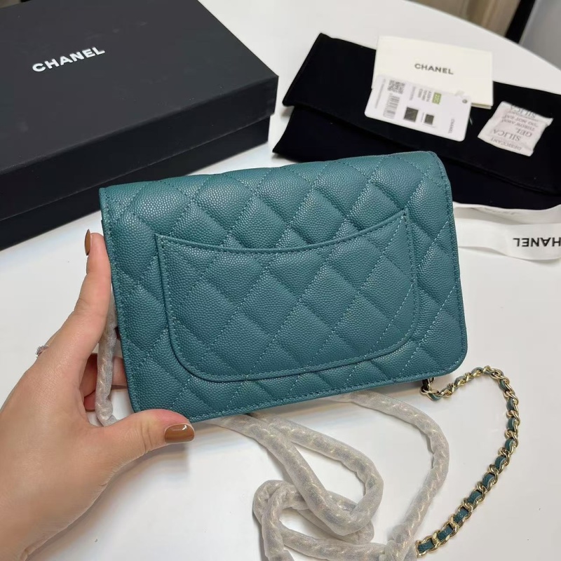 Кожаная сумка через плечо с цепочкой Chanel