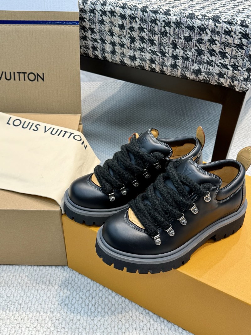 Черные кожаные кроссовки с утолщенной подошвой Louis Vuitton