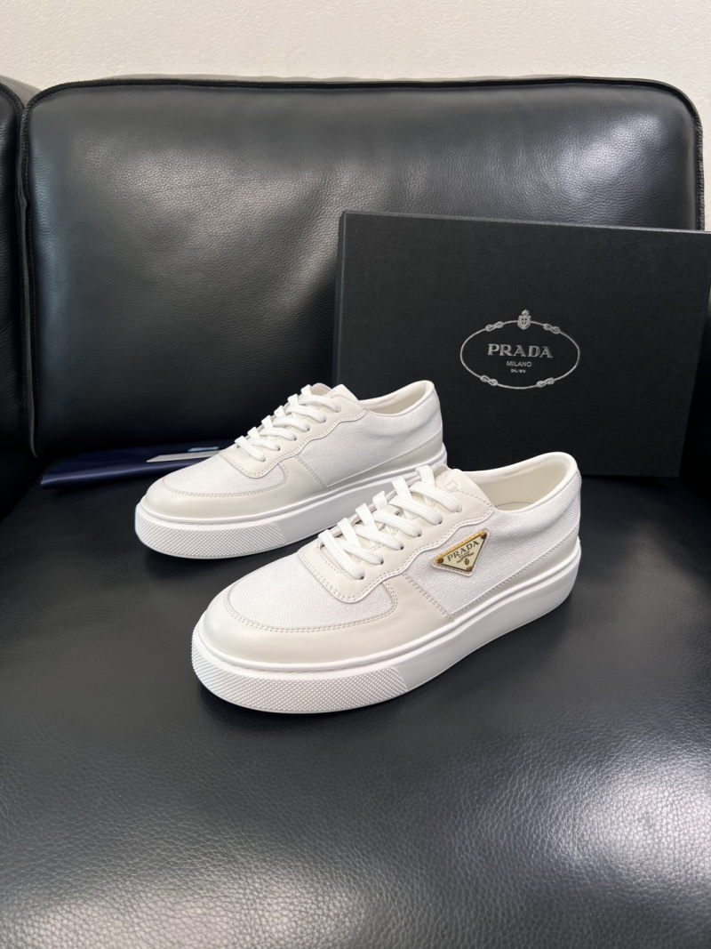 Мужские кроссовки Prada из кожи и ткани