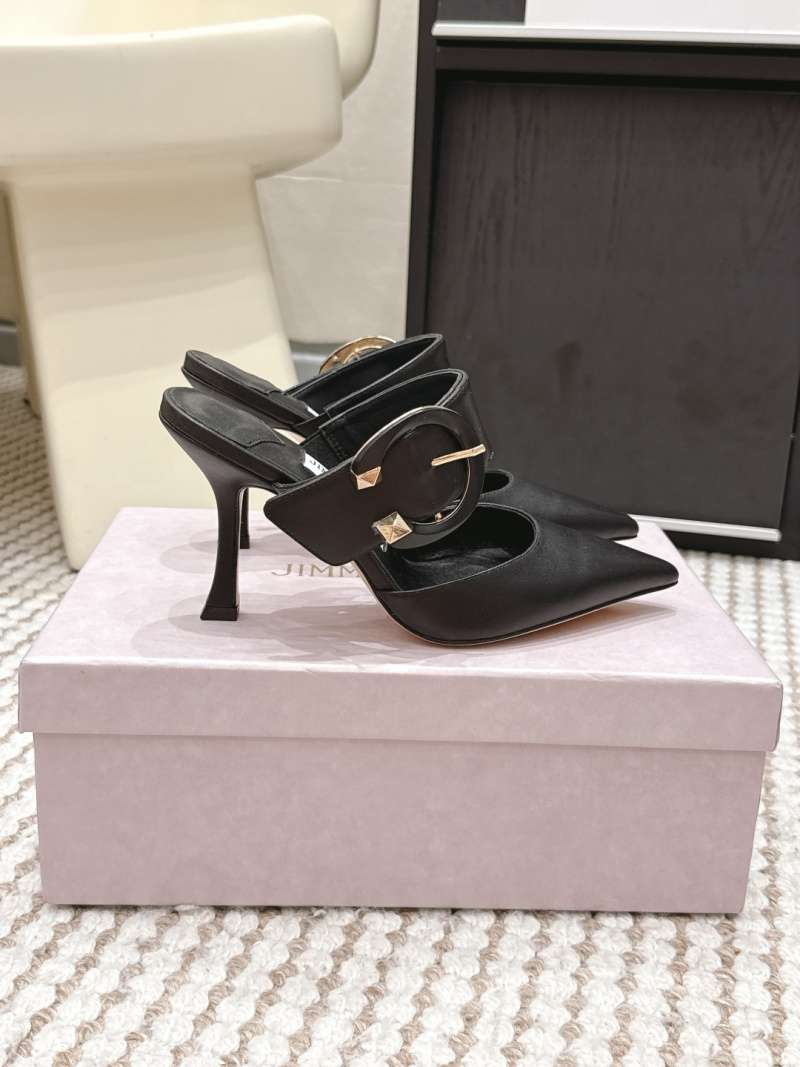 Черные кожаные женские мюли Jimmy Choo