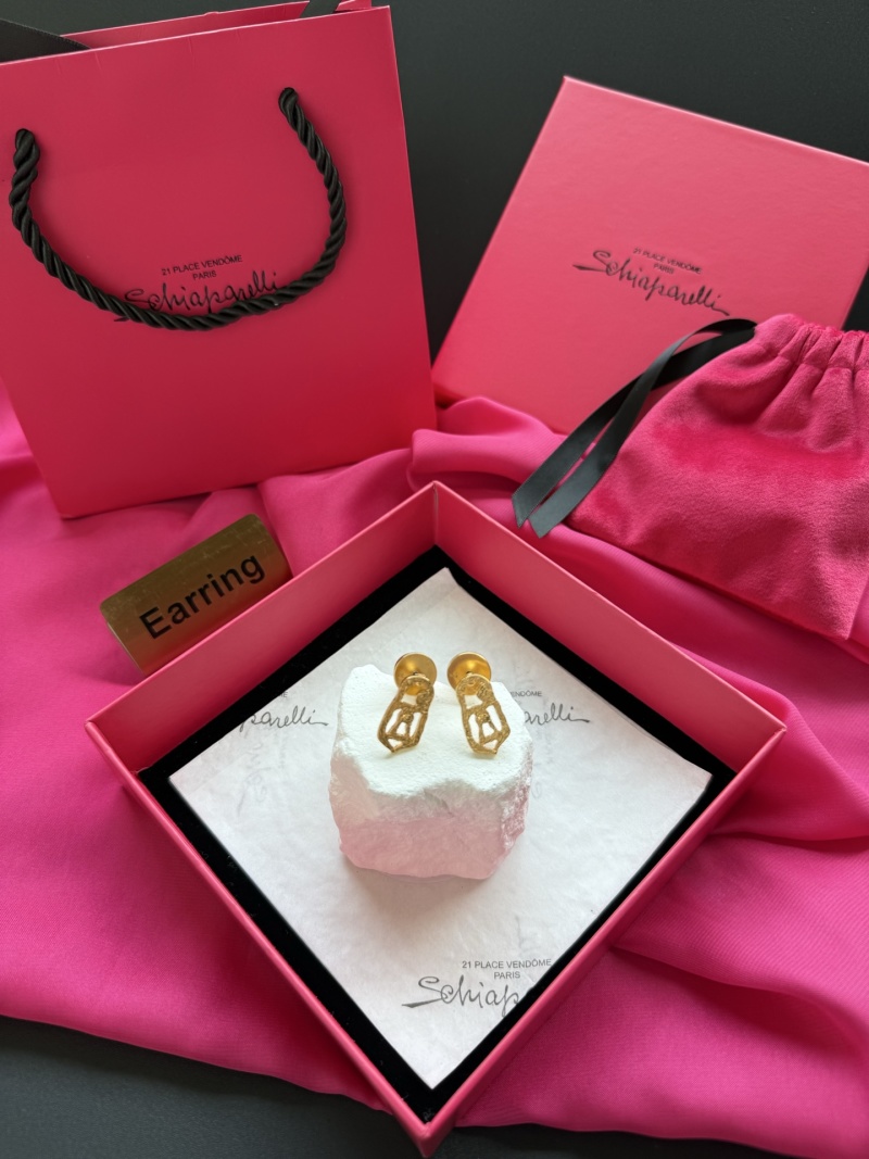 Серьги с геометрическим узором Schiaparelli